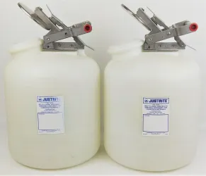 Justrite 12765 Self-Closing Wide Mouth Safety Container - 19L (5 Gallon), 2 of 5