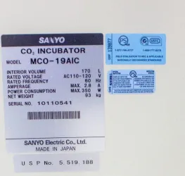 Sanyo MCO-19AIC CO2 Incubator 170L Direct Heat Microprocessor Control, 2 of 10