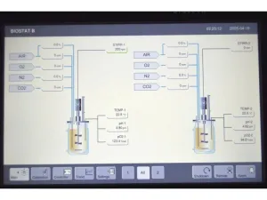 Sartorius Stedim Biostat B Twin Bioreactor System with 2L Autoclavable Single-Wall Glass Vessels, 5 of 27