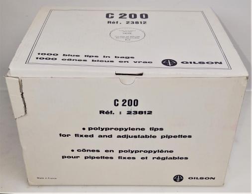 Gilson C200 Pipette Tips, 2 to 200 µL, Box of 1000 Tips-cover
