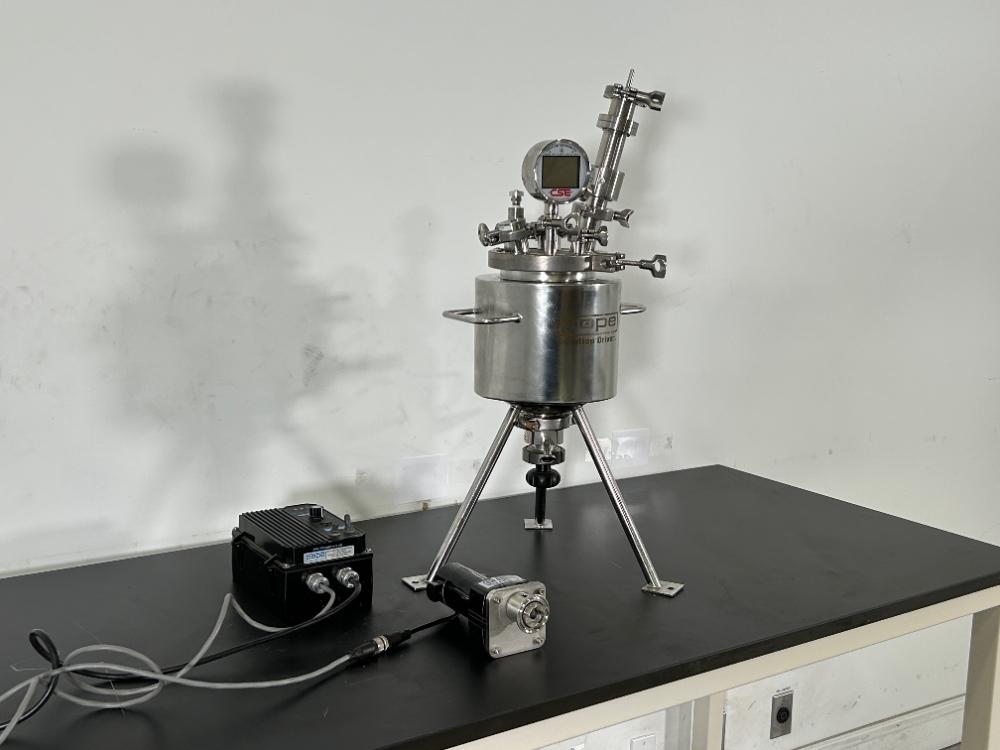 Pope Scientific 3 Liter 316 Stainless Steel Agitated Reaction Vessel for Laboratory Use