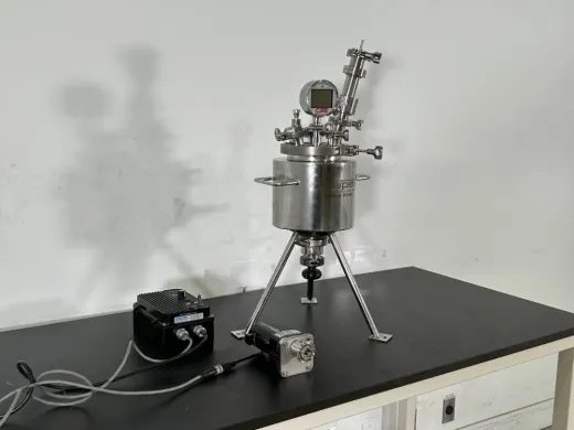 Pope Scientific 3 Liter 316 Stainless Steel Agitated Reaction Vessel for Laboratory Use