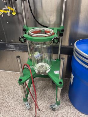 Chemglass 10 Liter Glass Reactor with Motorized Overhead Stirrer and Adjustable Support Frame-cover