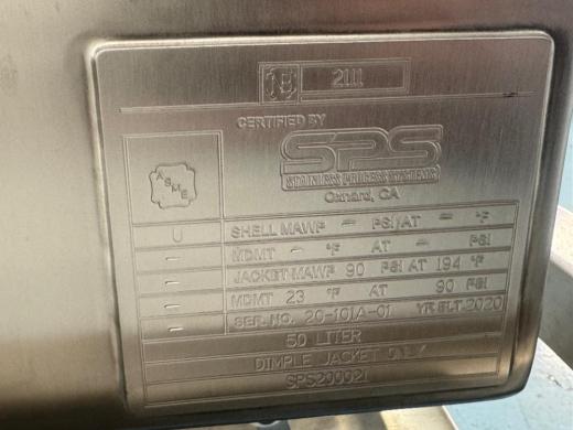 Pall 50 Liter Stainless Steel Jacketed Mixing Unit with Digital Control Panel-cover