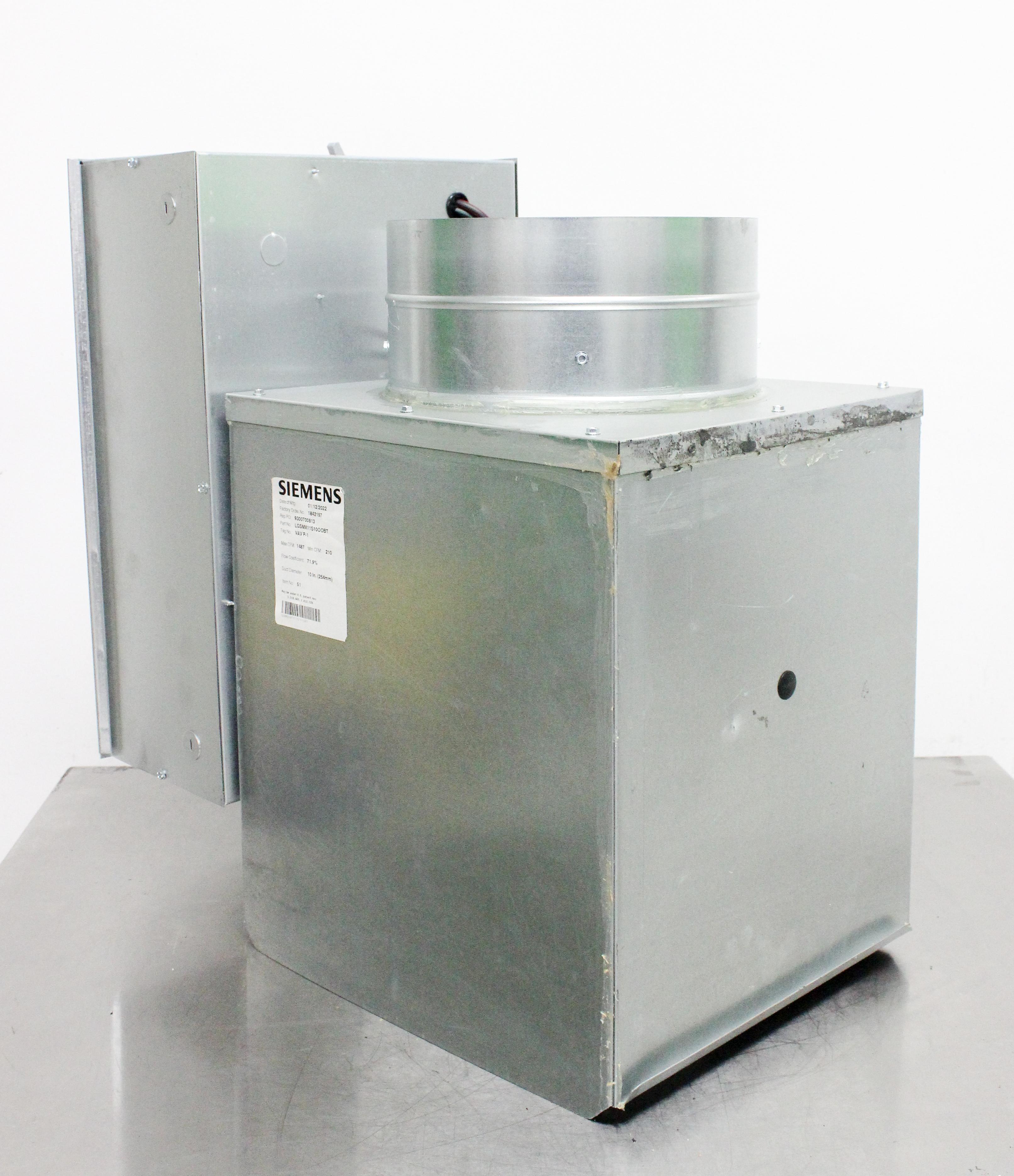 Siemens LSGMX11S10OOBT Laboratory Supply Air Terminal HVAC Controller, 1487 CFM, 10-inch Duct