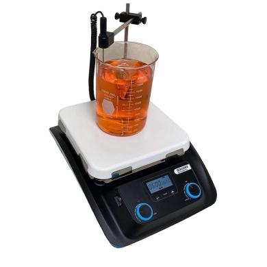 Scilogex SCI500HS-Pro LCD Digital 10 x 10 Magnetic Hotplate Stirrer, ceramic-glass plate, with PT1000 Sensor & Sensor Stand-cover