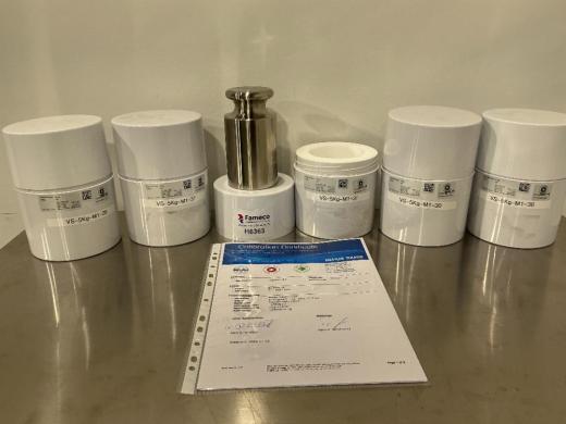 METTLER TOLEDO 5 kg Nominal Calibration Weight Set of 5 Pieces, Model 30406482-cover