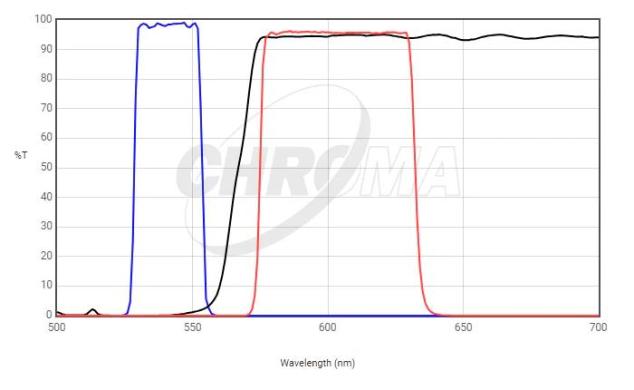 Chroma 39004 AT Sputtered Bandpass Fluorescence Filter Set for TRITC/Cy3/AlexaFluor 546-cover