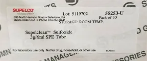 Supelco Supelclean Sulfoxide 55253-U SPE Tube, Pack of 30, 2 of 2