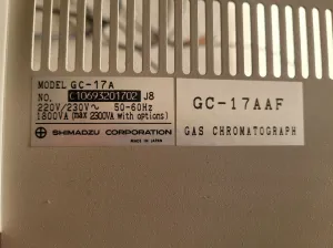 SHIMADZU GC-17A Gas Chromatograph, 6 of 11