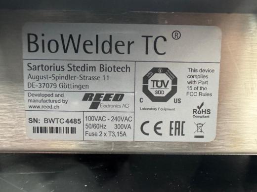 Sartorius Stedim BioWelder TC Automated Sterile Tubing Welding System-cover