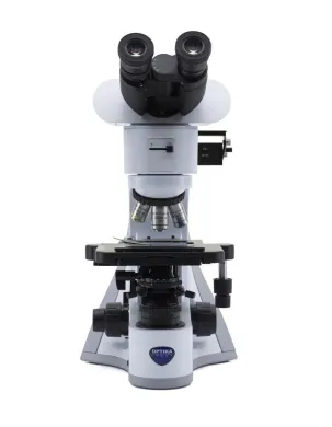 IOS B-510 Trinocular Metallurgical Microscope with Incident & Transmitted Illumination, 500x Magnification