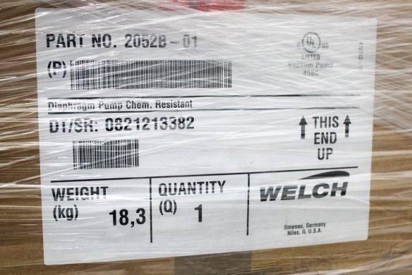 Welch 2052B-01 Chemical-Resistant Diaphragm Vacuum Pump for Laboratory Gas Applications-cover