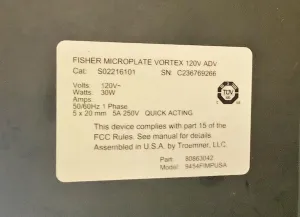Fisher Scientific Microplate Shaker Vortexer for Controlled Microplate Agitation, 10 of 10