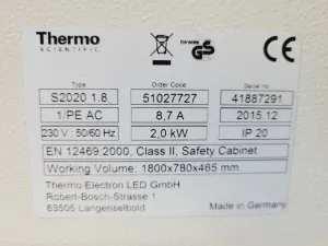 Thermo Scientific Safe 2020 Class 2 Safety Cabinet, 19 of 21