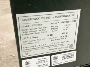 Manitowoc UFF0200A-161 Flake Ice Maker with 191 lbs/Day Production Capacity, 8 of 9
