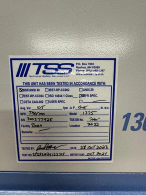 Thermo Fisher 1300 Series A2 4-Foot Class II Biosafety Cabinet Model 1375d-cover