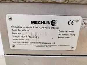 Mechline Waste 2-O Food Waste Digester Model - W20.180, 5 of 25