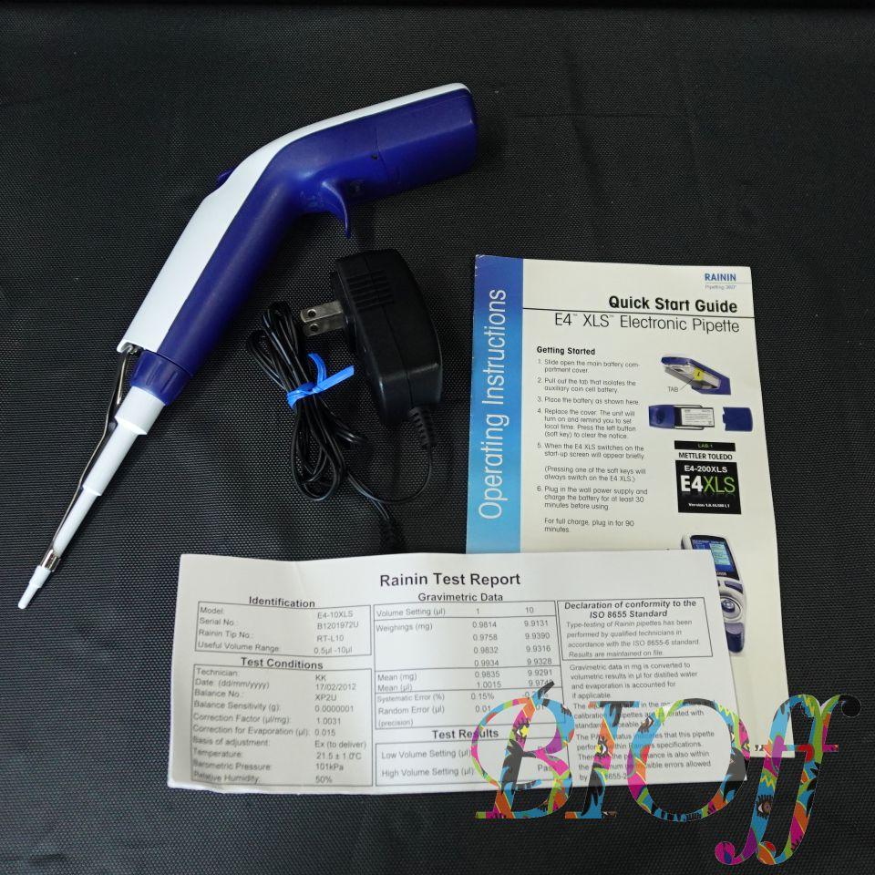 Rainin E4-10XLS LTS Electronic Single Channel Pipette 0.5-10 µL