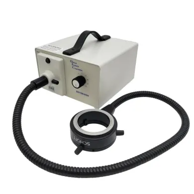 Schott Fiber Optic 66mm Ring Light and Illuminator for Stereo Microscopes