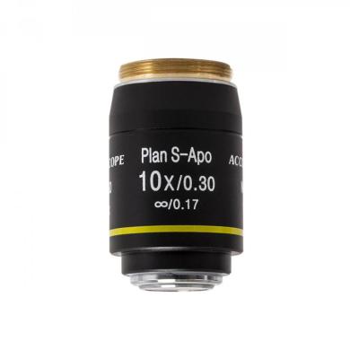 Accu-Scope 10x NIS Plan S-APO Microscope Objective, N.A. 0.30, W.D. 8.1mm-cover