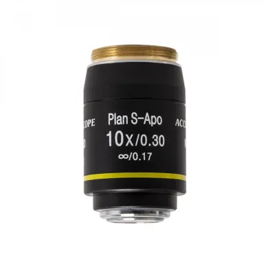 Accu-Scope 10x NIS Plan S-APO Microscope Objective, N.A. 0.30, W.D. 8.1mm, Microscopes
