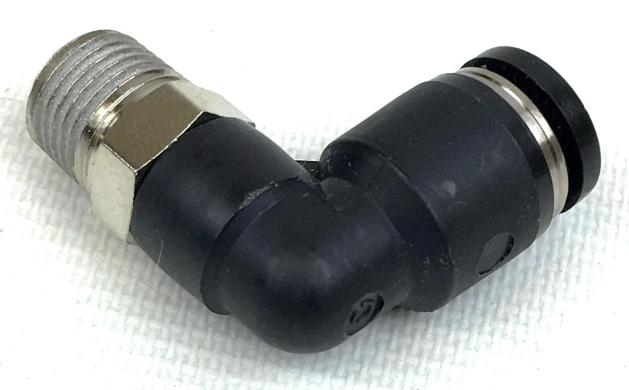 Pisco PL6-01 Pneumatic Elbow Tube Fitting for φ6mm Tubes, R1/8 Threaded Port (Pack of 10)-cover