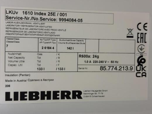 Liebherr MediLine LKUv 1610 Ventilated Laboratory Refrigerator with Digital Temperature Display-cover
