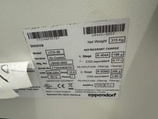 New Brunswick Innova U725-86 Ultra Low Temperature -80°C Laboratory Freezer-cover