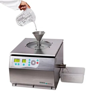 Hermle SIEVA-3-TC Filtration Centrifuge w/ External Temperature Control & 500ml Perforated Centrifugal Basket