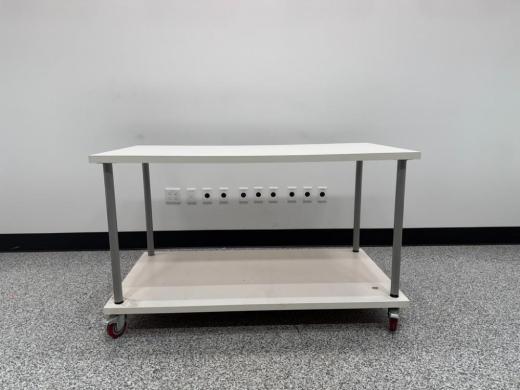 White Mobile Utility Table-cover