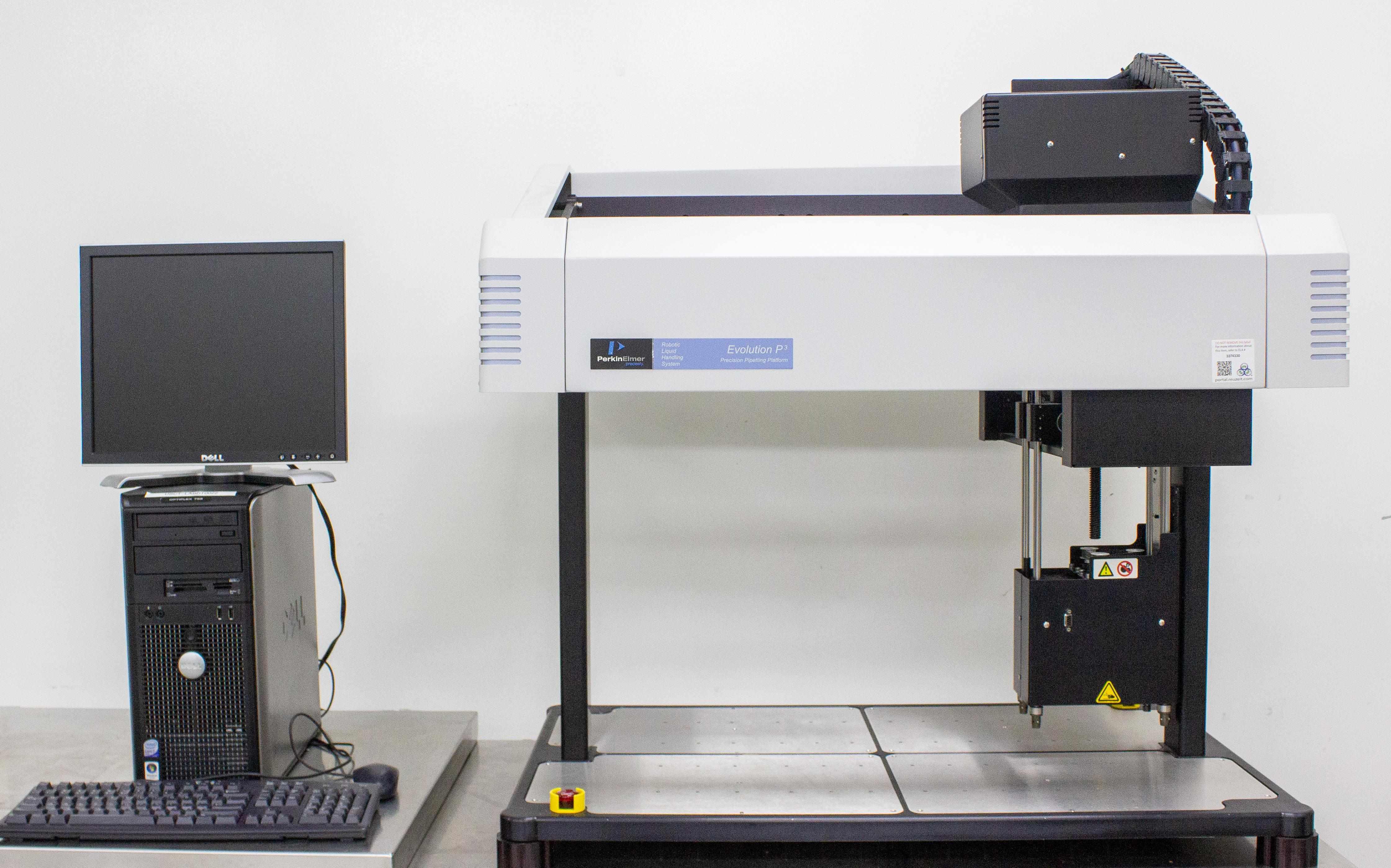 PerkinElmer EP3 Precision Pipetting Platform, Model EP3B0011, 96/384-Channel Automated Liquid Handler with PC