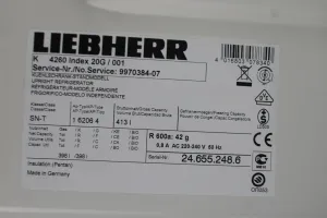 Liebherr K 4260 Laboratory Refrigerator for Sample and Reagent Storage, 3 of 3
