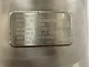 Sanimatic Custom Automated Clean-In-Place System for Process Equipment Cleaning, 2 of 4