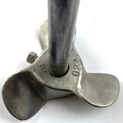 Stainless Steel Axial Flow Pitched Blade Impeller for High-Speed Low Viscosity Mixing, 3 of 6
