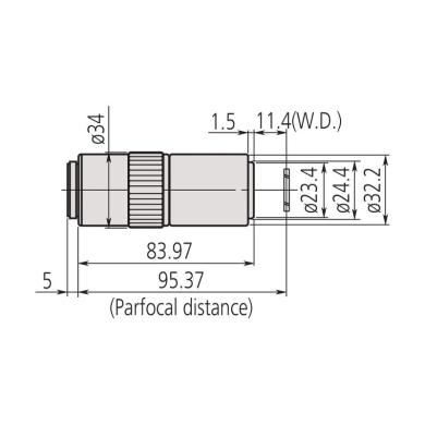 Mitutoyo 100x LCD Plan APO Near-UV Infinity Corrected Microscope Objective-cover
