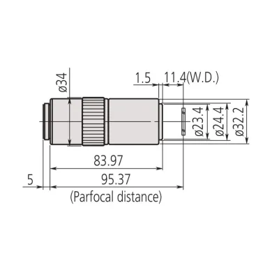 Mitutoyo 100x LCD Plan APO Near-UV Infinity Corrected Microscope Objective
