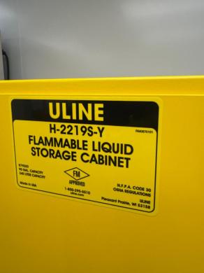 ULINE Model 879020 90 Gallon FM Approved Flammable Liquid Storage Cabinet-cover
