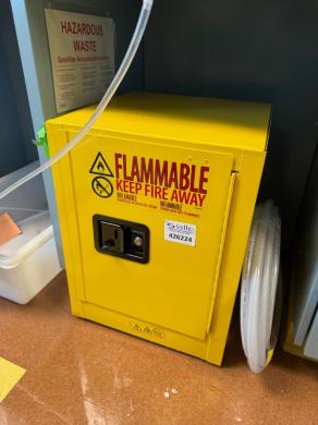 ULINE H-2569S-Y 4 Gallon Flammable Liquid Storage Cabinet with Locking Door-cover