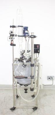 20L Jacketed Glass Reaction Vessel with Stirrer, 120V 50/60Hz-cover