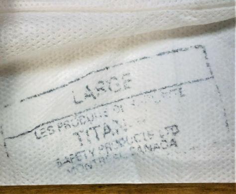 Titan Safety Disposable Lab Coat with Snap Closure - Size Large-cover