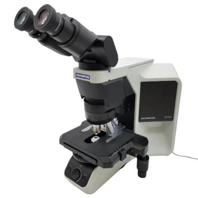 Olympus BX46 LED Microscope with Tilting Trinocular Head and 100x Oil Objective for Hematology-cover