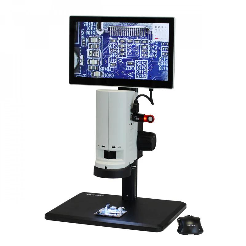 ZoomHD Digital Microscope with 2.0MP CMOS Camera and 12” HD Monitor on Track Stand