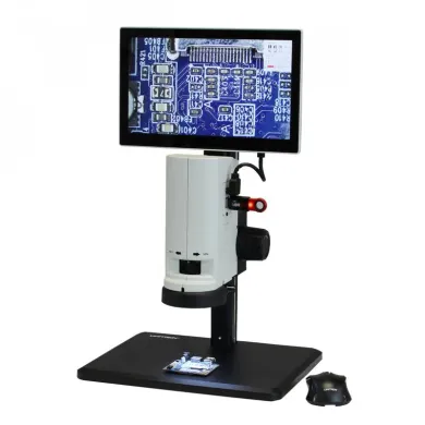 ZoomHD Digital Inspection Microscope with 12” HD Monitor on Track Stand