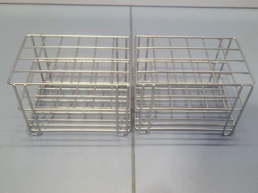 2 racks of 24 stainless steel test tubes D: 20/21mm-cover