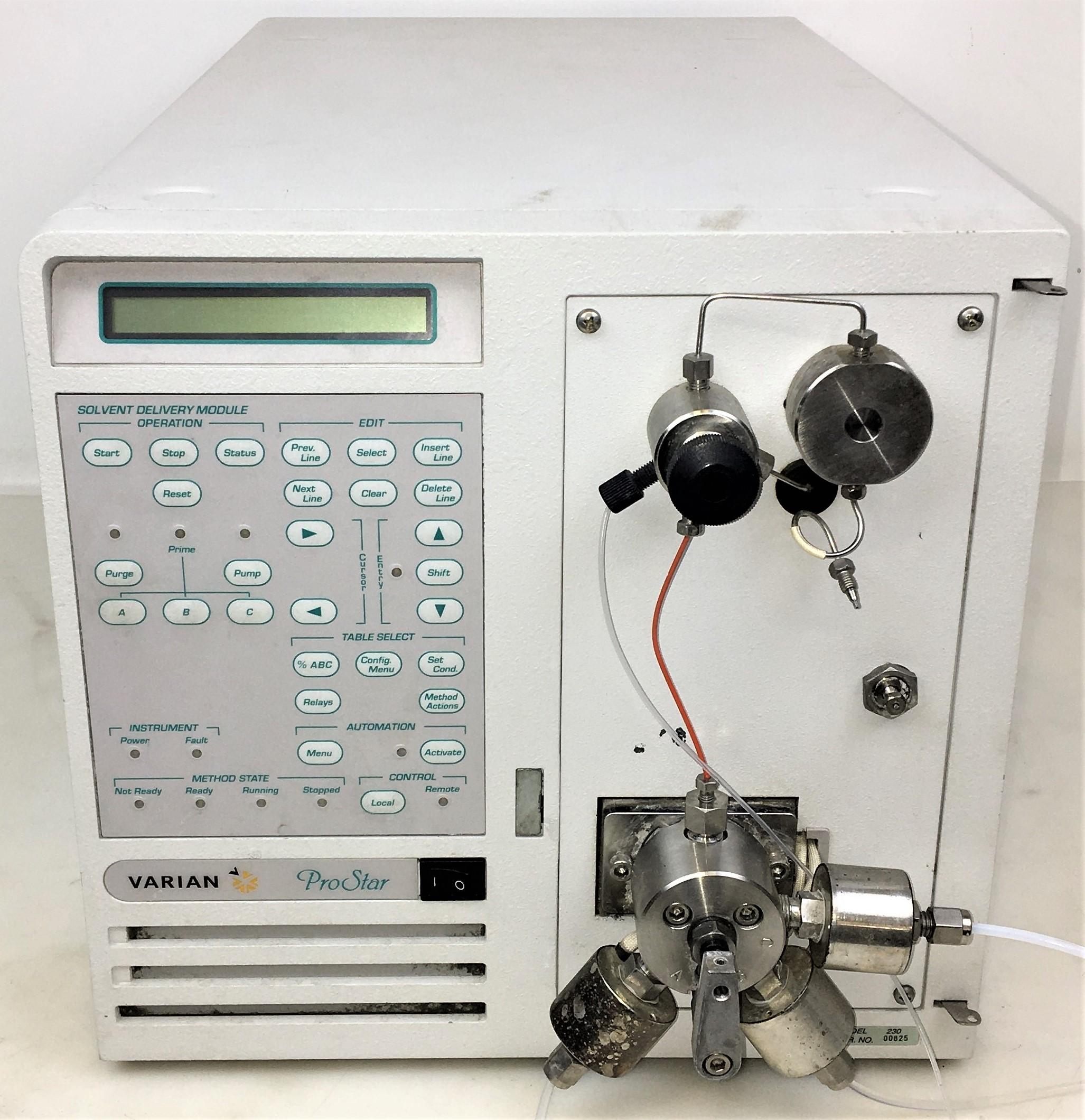 Varian ProStar HPLC System with PDA and Fluorescence Detectors