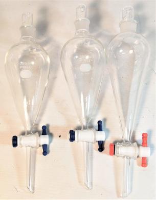 Corning 250mL Squibb Separatory Funnel with PTFE Stopcock and Micro-Finish Barrel-cover