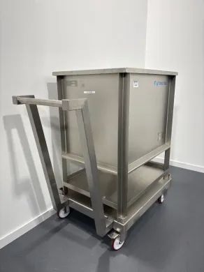 Avantor 200L Stainless Steel Container Transport Trolley with Lockable Doors