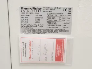 Thermo Scientific SORVALL RC 6+ Refrigerated Centrifuge for Molecular Biology, 5 of 13