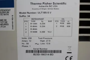 Thermo ULT185-5-V -80°C Ultra Low Temperature Freezer for Biomedical Storage, 2 of 4